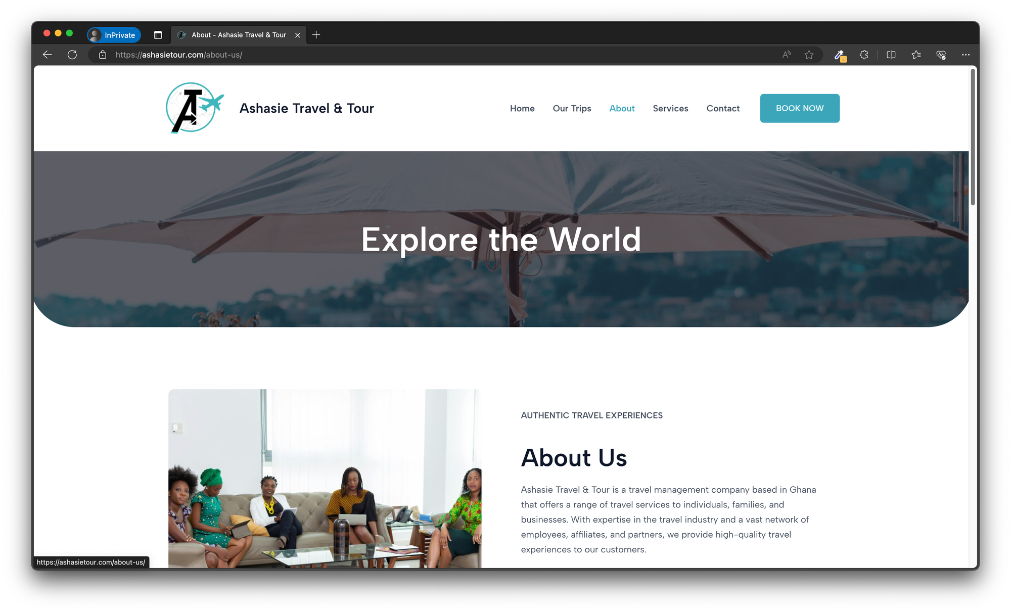 Ashasie Travel & Tour Website Design Case Study